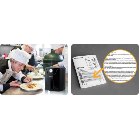Frytkownica beztłuszczowa Air fryer Berdsen BD-654 czarna