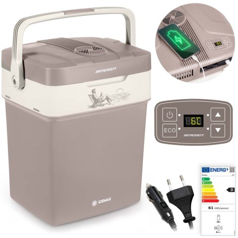 LODÓWKA TURYSTYCZNA BERDSEN ICEMAX 29 LITRY TRYB ECO - CIEMNOSZARA