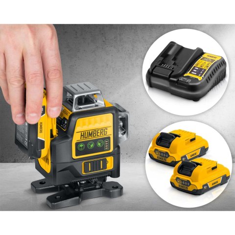 Laser krzyżowy w walizce + statyw Humberg HM-171