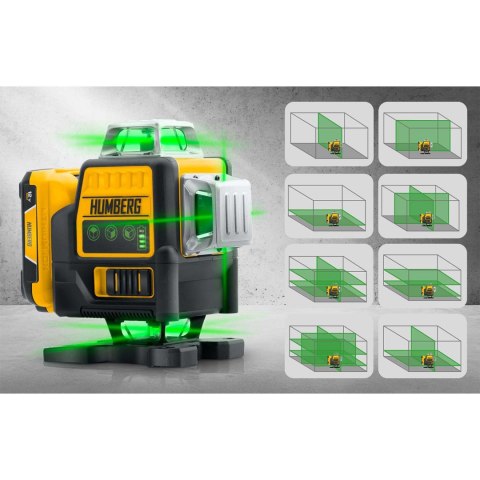 Laser krzyżowy w walizce + statyw Humberg HM-171