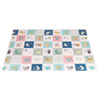 Mata piankowa dla dzieci 200x150 cm edukacyjna dwustronna składana miarka wzrostu alfabet ECOTOYS