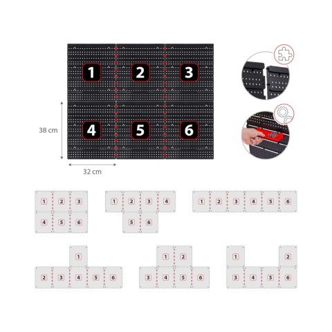 Tablica narzędziowa warsztatowa 96 x 76 cm Humberg HM-581