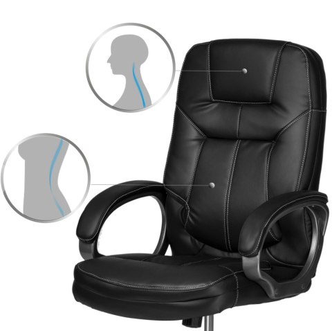 Fotel gabinetowy ze skóry Sofotel 355 czarny