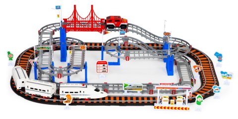 Kolejka i auto na baterie dwa tory miasto 108 el.