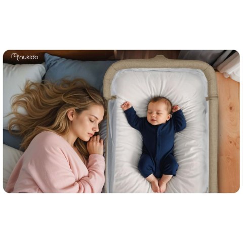 Łóżeczko dziecięce składane turystyczne dostawka Nukido NK-243