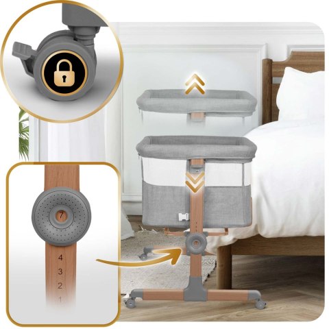 Łóżeczko dziecięce składane turystyczne dostawka Nukido NK-243