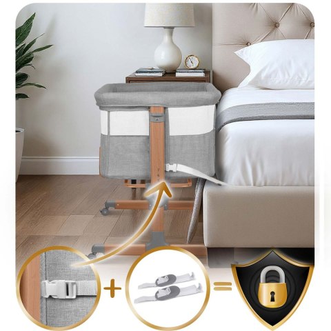 Łóżeczko dziecięce składane turystyczne dostawka Nukido NK-243