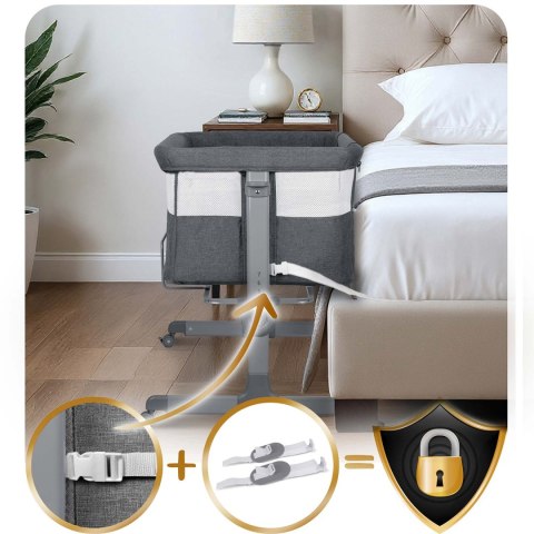 Łóżeczko dziecięce składane turystyczne dostawka Nukido NK-243