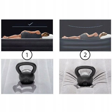 Materac dmuchany jednoosobowy 191x99x36 cm z wbudowaną pompką elektryczną USB łóżko INTEX 64157