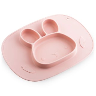Talerzyk dla dzieci silikonowy do karmienia Królik Ricokids