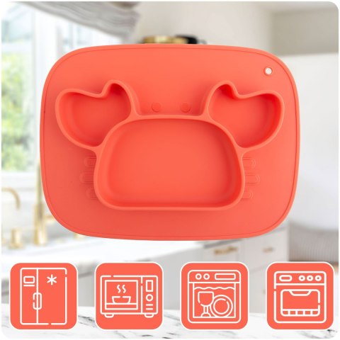 Talerzyk dla dzieci silikonowy do karmienia krab Ricokids