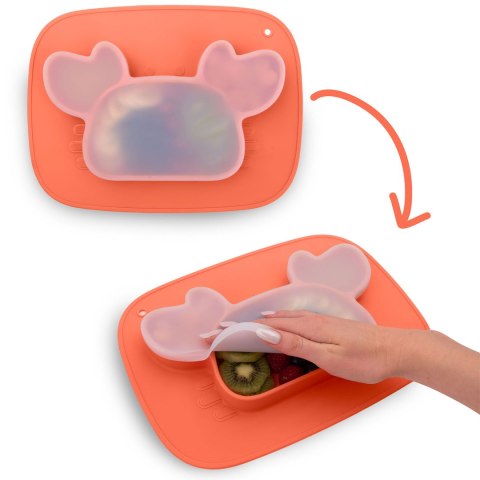 Talerzyk dla dzieci silikonowy do karmienia krab Ricokids