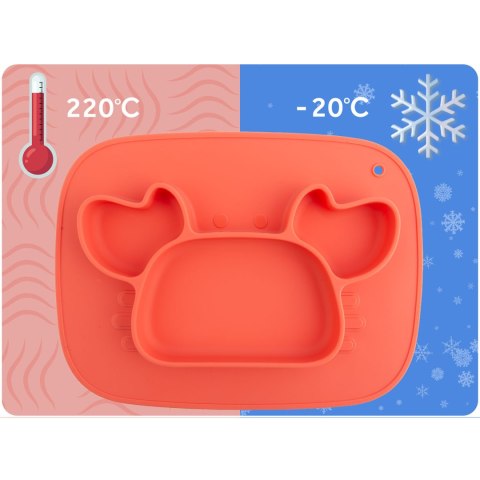 Talerzyk dla dzieci silikonowy do karmienia krab Ricokids