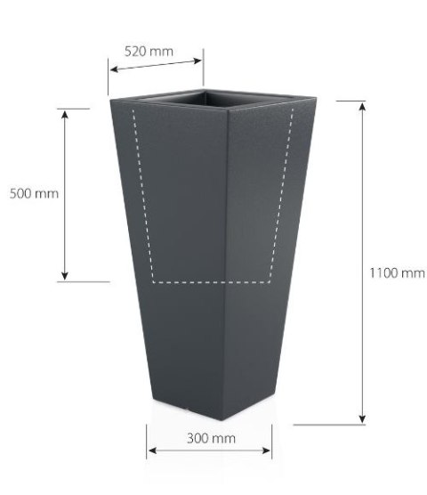 DESIGNERSKA DONICA MONUMO SLIM LINE M Z OŚWIETLENIEM