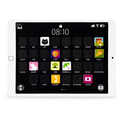 DREWNIANY TABLET EDUKACYJNY TABLICA MAGNETYCZNA KREDOWA ECOTOYS