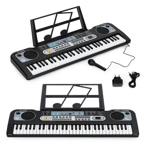DUŻY KEYBOARD PIANINO Z MIKROFONEM DLA DZIECI + ZASILACZ