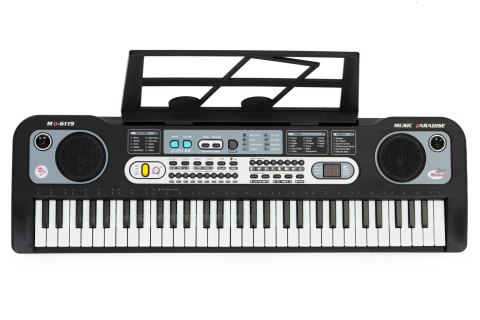 DUŻY KEYBOARD PIANINO Z MIKROFONEM DLA DZIECI + ZASILACZ