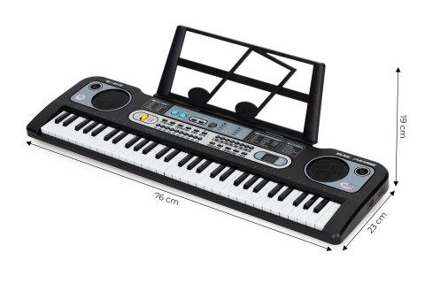 DUŻY KEYBOARD PIANINO Z MIKROFONEM DLA DZIECI + ZASILACZ