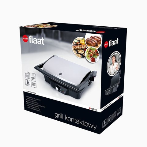 GRILL KONTAKTOWY GK150 FLAAT ELDOM PANINI 2000W GRILL KONTAKTOWY GK150 FLAAT ELDOM PANINI 2000W