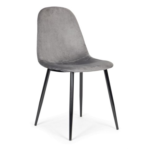 KOMPLET 4 KRZESEŁ WELUROWYCH KRZESŁO DO JADALNI I SALONU SZARE MODERNHOME KOMPLET 4 KRZESEŁ WELUROWYCH KRZESŁO DO JADALNI I SALONU SZARE MODERNHOME