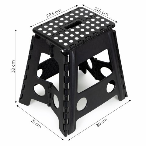 STOŁEK SKŁADANY 1 STOPNIOWY TABORET Z TWORZYWA 39 CM