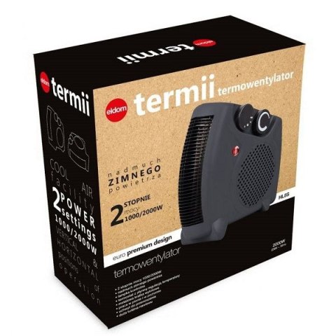TERMOWENTYLATOR TOP GRZEJNIK FARELKA 2000W ELDOM HL8C SZARY TERMOWENTYLATOR TOP GRZEJNIK FARELKA 2000W ELDOM HL8C SZARY