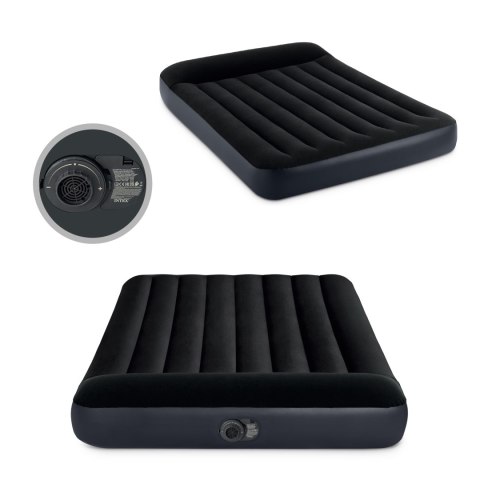 MATERAC DMUCHANY 191X137 CM DWUOSOBOWY Z POMPKĄ ŁÓŻKO WELUR INTEX 64148N