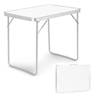 STOLIK TURYSTYCZNY STÓŁ PIKNIKOWY SKŁADANY BLAT 80X60 CM BIAŁY MULTIGARDEN