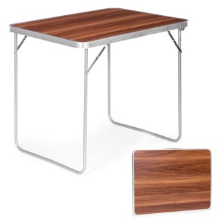 STOLIK TURYSTYCZNY STÓŁ PIKNIKOWY SKŁADANY BLAT 80X60 CM BRĄZOWY MULTIGARDEN