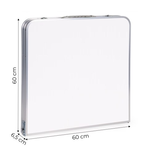 STOLIK TURYSTYCZNY STÓŁ SKŁADANY KEMPING BIAŁY BLAT 120X60 CM MULTIGARDEN