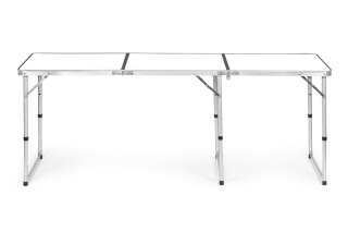 STOLIK TURYSTYCZNY STÓŁ SKŁADANY KEMPING BIAŁY BLAT 180X60 CM MULTIGARDEN