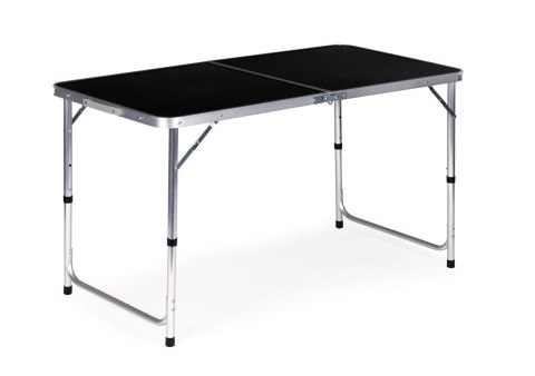 STOLIK TURYSTYCZNY STÓŁ SKŁADANY KEMPING CZARNY BLAT 120X60 CM MULTIGARDEN