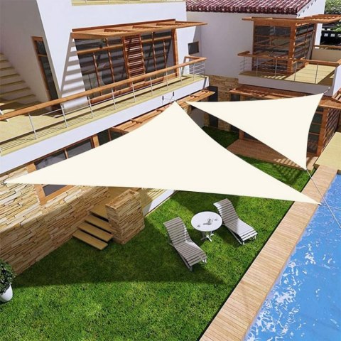 ŻAGIEL PRZECIWSŁONECZNY DASZEK WODOODPORNY 4X4X4M MODERNHOME - BEŻOWY