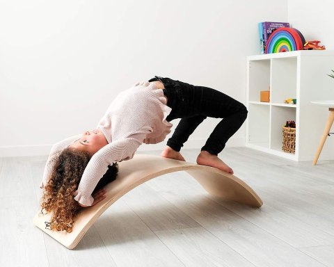 DESKA DO BALANSOWANIA DLA DZIECI BUJAK DREWNIANY ĆWICZENIA RÓWNOWAGI ECOTOYS