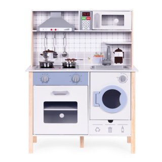 DREWNIANA KUCHNIA DLA DZIECI DŹWIĘKI LED PIEKARNIK PRALKA AKCESORIA KUCHENNE ECOTOYS