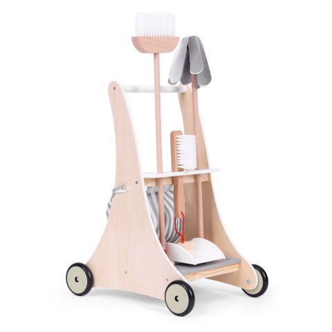 DREWNIANY ZESTAW DO SPRZĄTANIA WÓZEK ECOTOYS