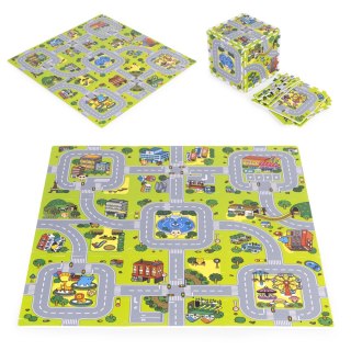 DUŻA MATA PIANKOWA EVA DLA DZIECI MIASTO 90,5X90,5 CM 21 EL. ECOTOYS