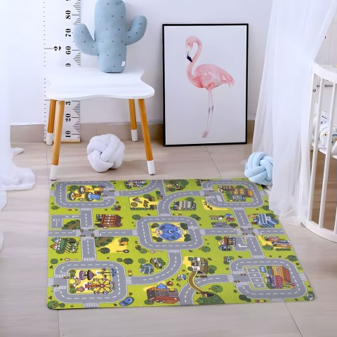 DUŻA MATA PIANKOWA EVA DLA DZIECI MIASTO 90,5X90,5 CM 21 EL. ECOTOYS
