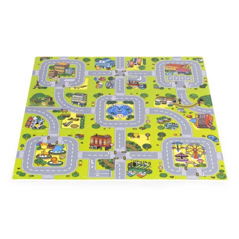 DUŻA MATA PIANKOWA EVA DLA DZIECI MIASTO 90,5X90,5 CM 21 EL. ECOTOYS