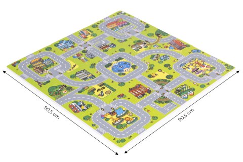 DUŻA MATA PIANKOWA EVA DLA DZIECI MIASTO 90,5X90,5 CM 21 EL. ECOTOYS