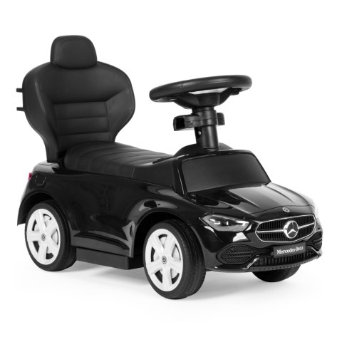 JEŹDZIK PCHACZ AUTKO MERCEDES C CLASS INTERAKTYWNA KIEROWNICA PROWADNIK CZARNY