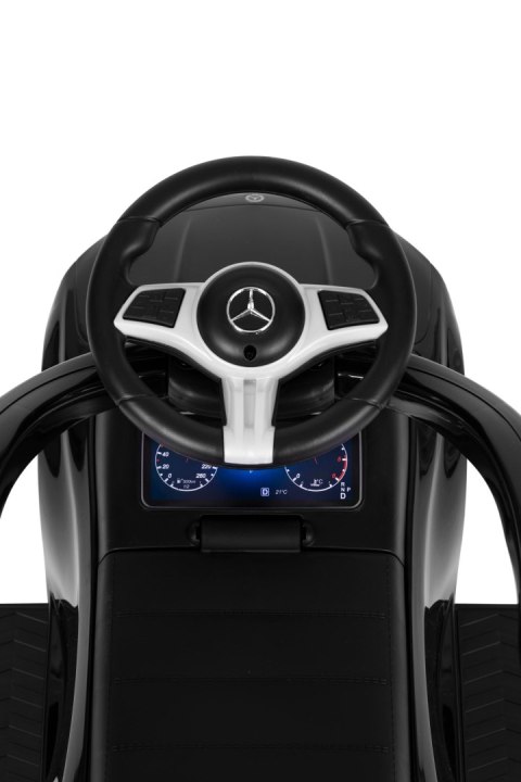 JEŹDZIK PCHACZ AUTKO MERCEDES C CLASS INTERAKTYWNA KIEROWNICA PROWADNIK CZARNY
