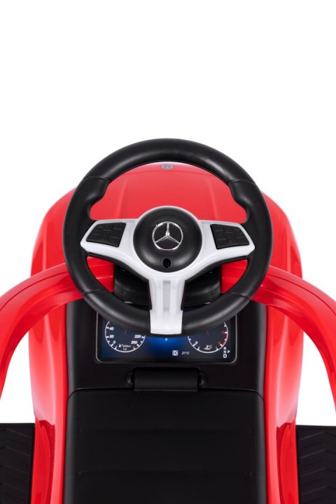JEŹDZIK PCHACZ AUTKO MERCEDES C CLASS INTERAKTYWNA KIEROWNICA PROWADNIK CZERWONY
