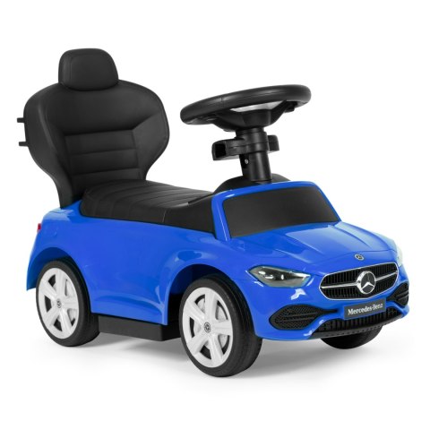 JEŹDZIK PCHACZ AUTKO MERCEDES C CLASS INTERAKTYWNA KIEROWNICA PROWADNIK NIEBIESKI
