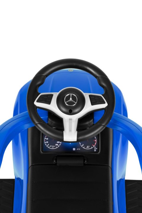 JEŹDZIK PCHACZ AUTKO MERCEDES C CLASS INTERAKTYWNA KIEROWNICA PROWADNIK NIEBIESKI