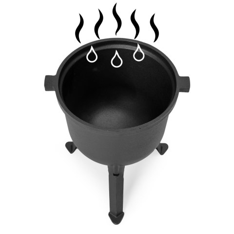 KOCIOŁEK ŻELIWNY STOJĄCY 8L GARNEK MYŚLIWSKI OGNISKO GRILL MULTIGARDEN KOCIOŁEK ŻELIWNY STOJĄCY 8L GARNEK MYŚLIWSKI OGNISKO GRILL MULTIGARDEN