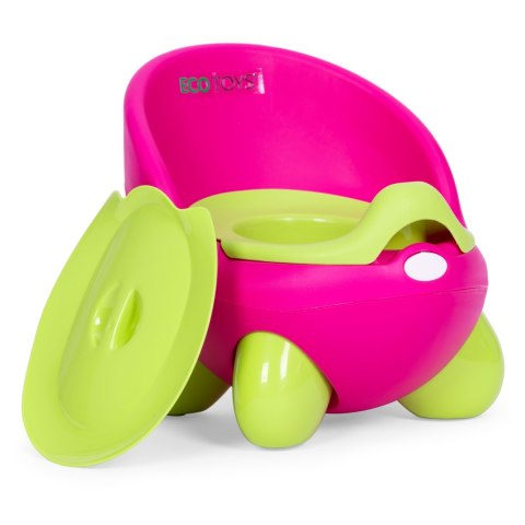 NOCNIK TOALETA SEDES DLA DZIECI WYJMOWANY WKŁAD ANTYPOŚLIZGOWE NÓŻKI RÓŻOWO-ZIELONY ECOTOYS