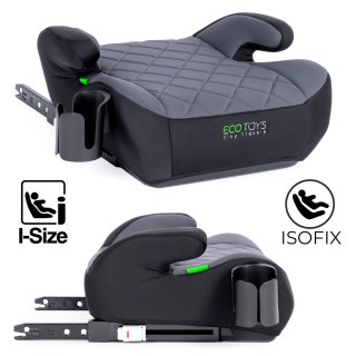 PODKŁADKA ISOFIX SAMOCHODOWA SIEDZISKO DLA DZIECI I-SIZE UCHWYT NA NAPOJE WZROST 125-150 CM ECOTOYS