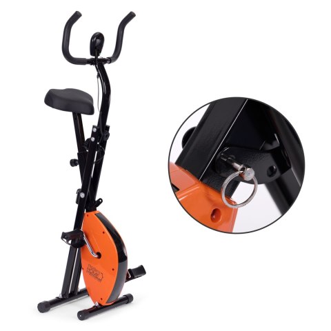ROWEREK TRENINGOWY ROWER STACJONANRY FITNESS MECHANICZNY LICZNIK KOMPUTER PŁYNNA REGULACJA - POMARAŃCZOWY MODERNHOME