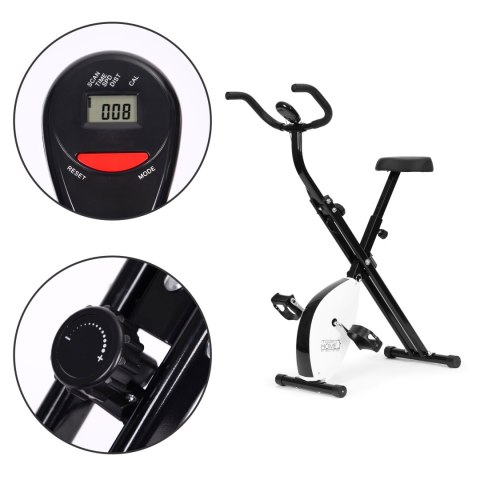 ROWEREK TRENINGOWY ROWER STACJONARNY FITNESS MECHANICZNY LICZNIK KOMPUTER PŁYNNA REGULACJA - BIAŁY MODERNHOME
